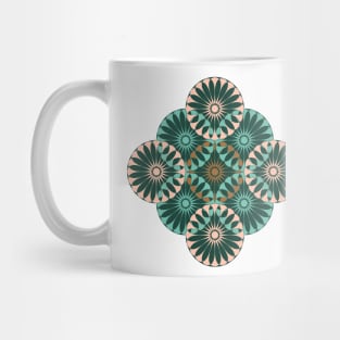 Spanish Tile - Entwined - Pink, Bronze, Teal Mug